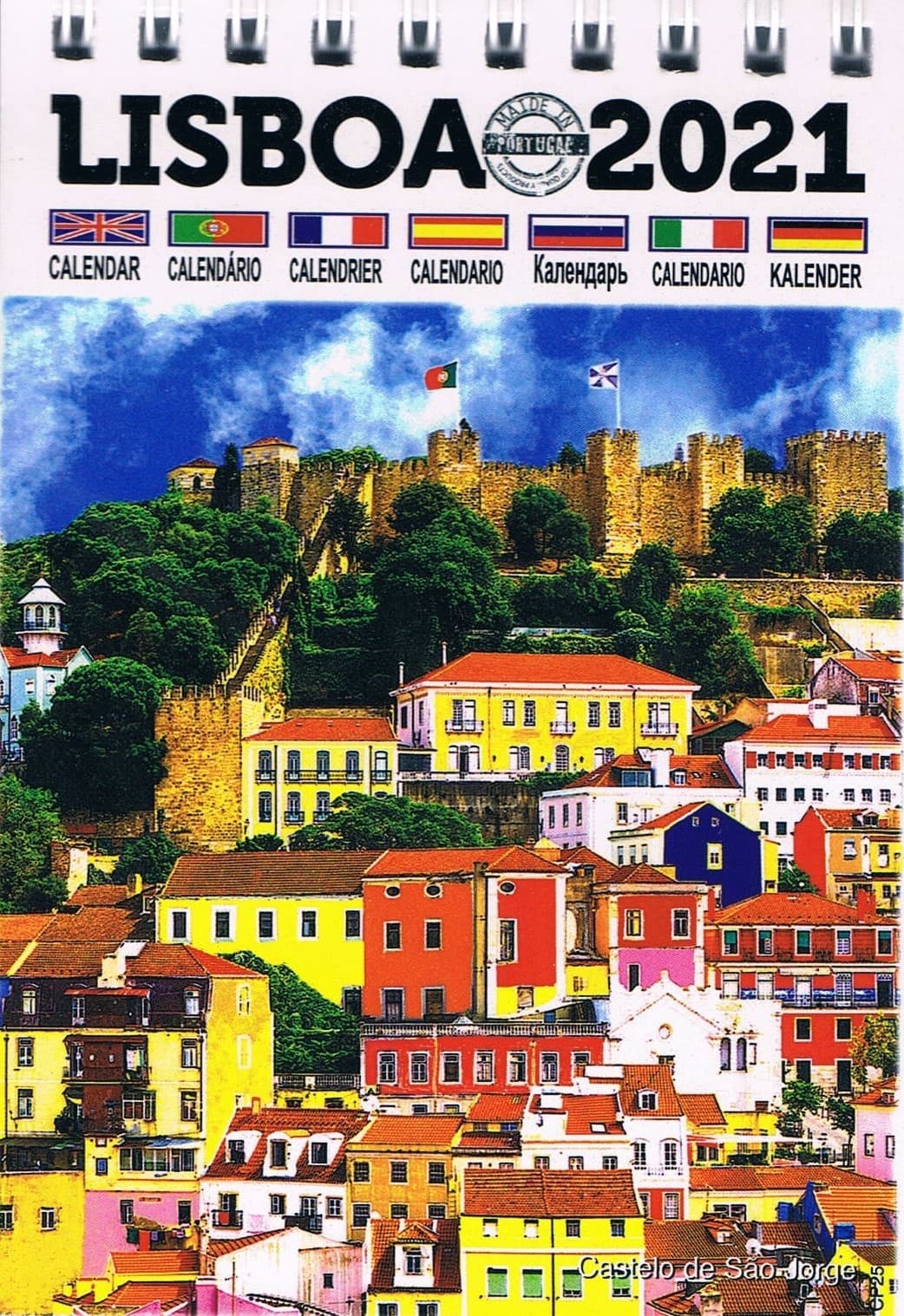 Lisboa 2021 Spiral-Bound Illustrated Calendar