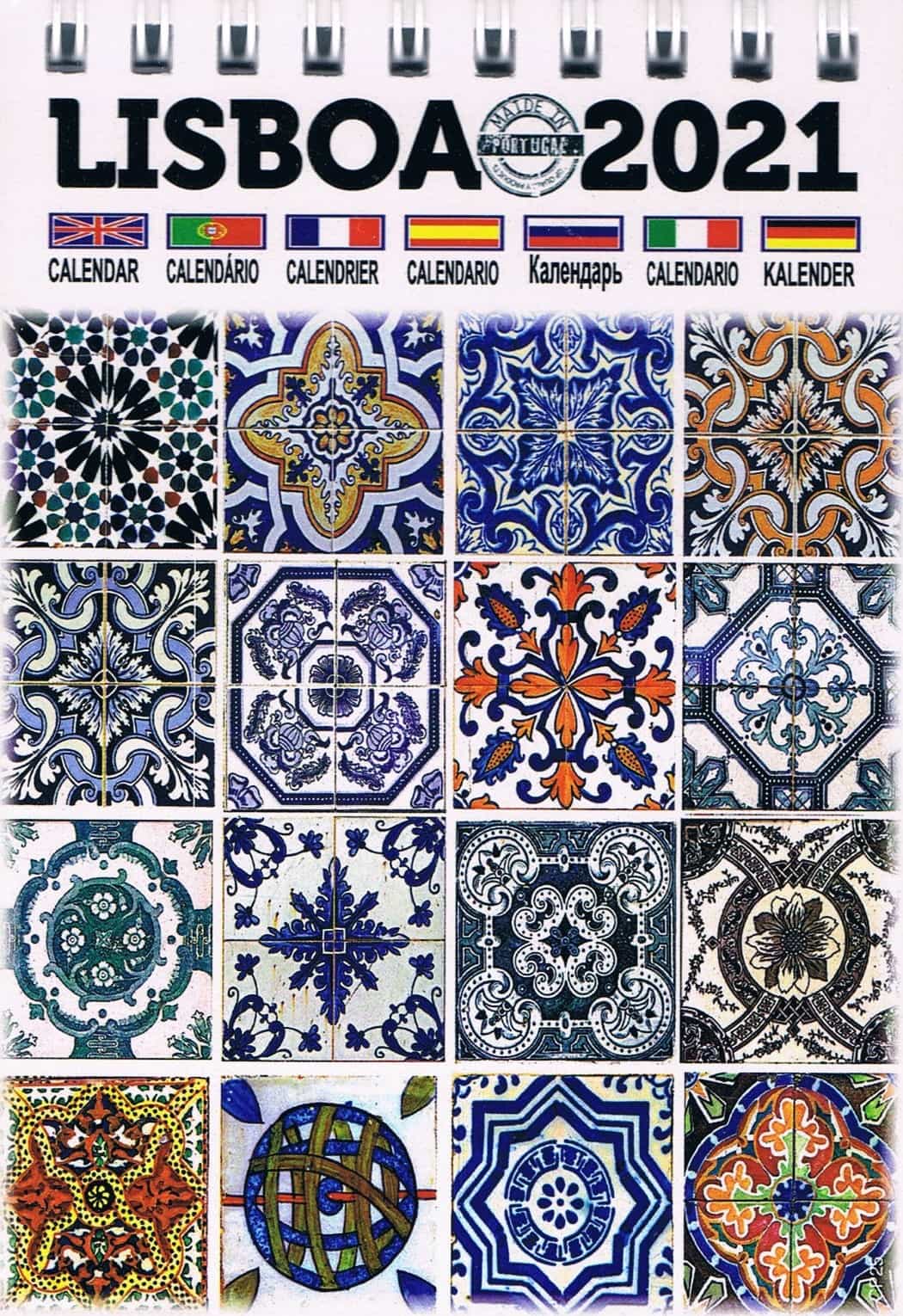 Lisbon Azulejos Desk Calendar 2021