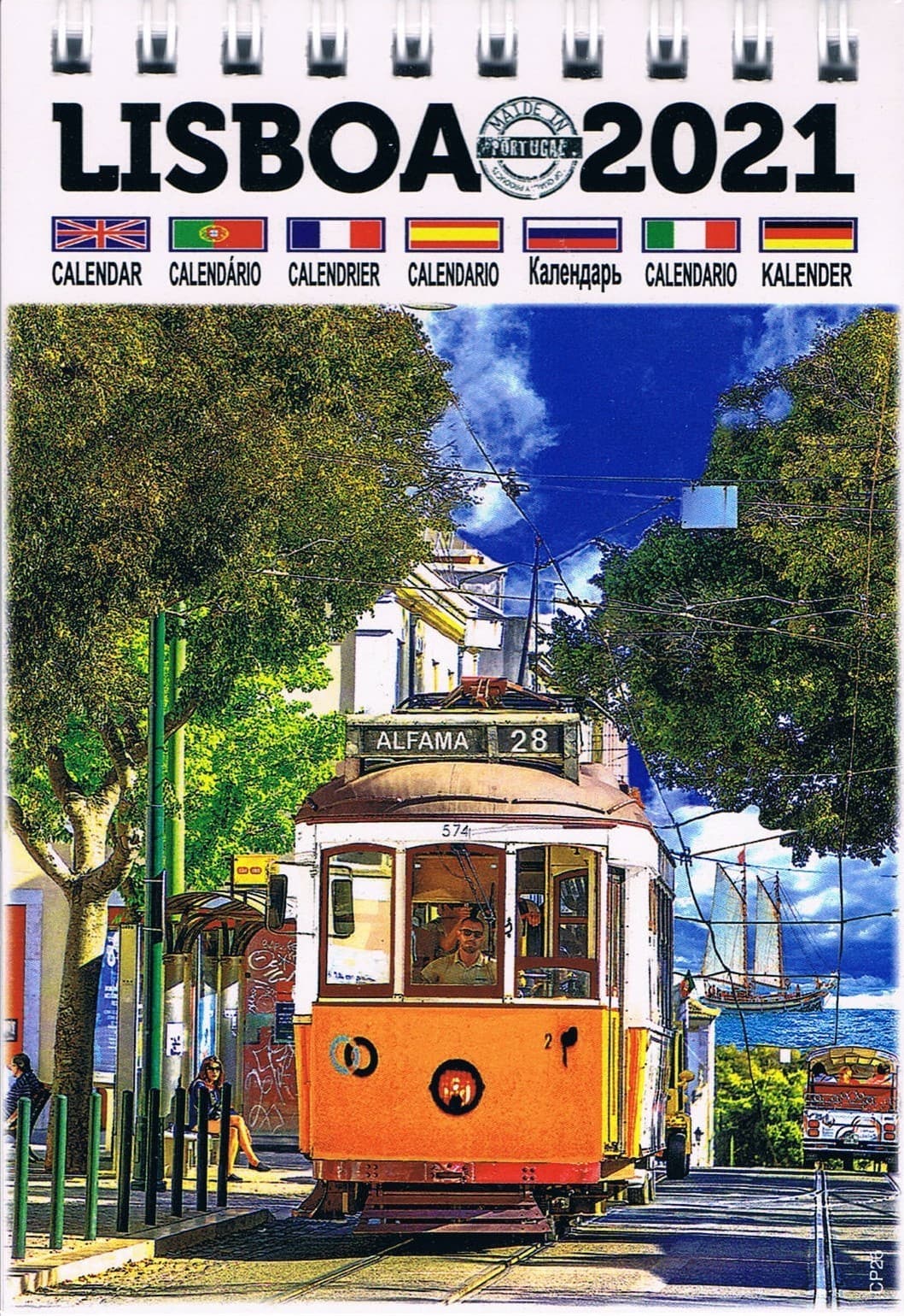 Lisbon Tram Desk Calendar 2021 — CP-26
