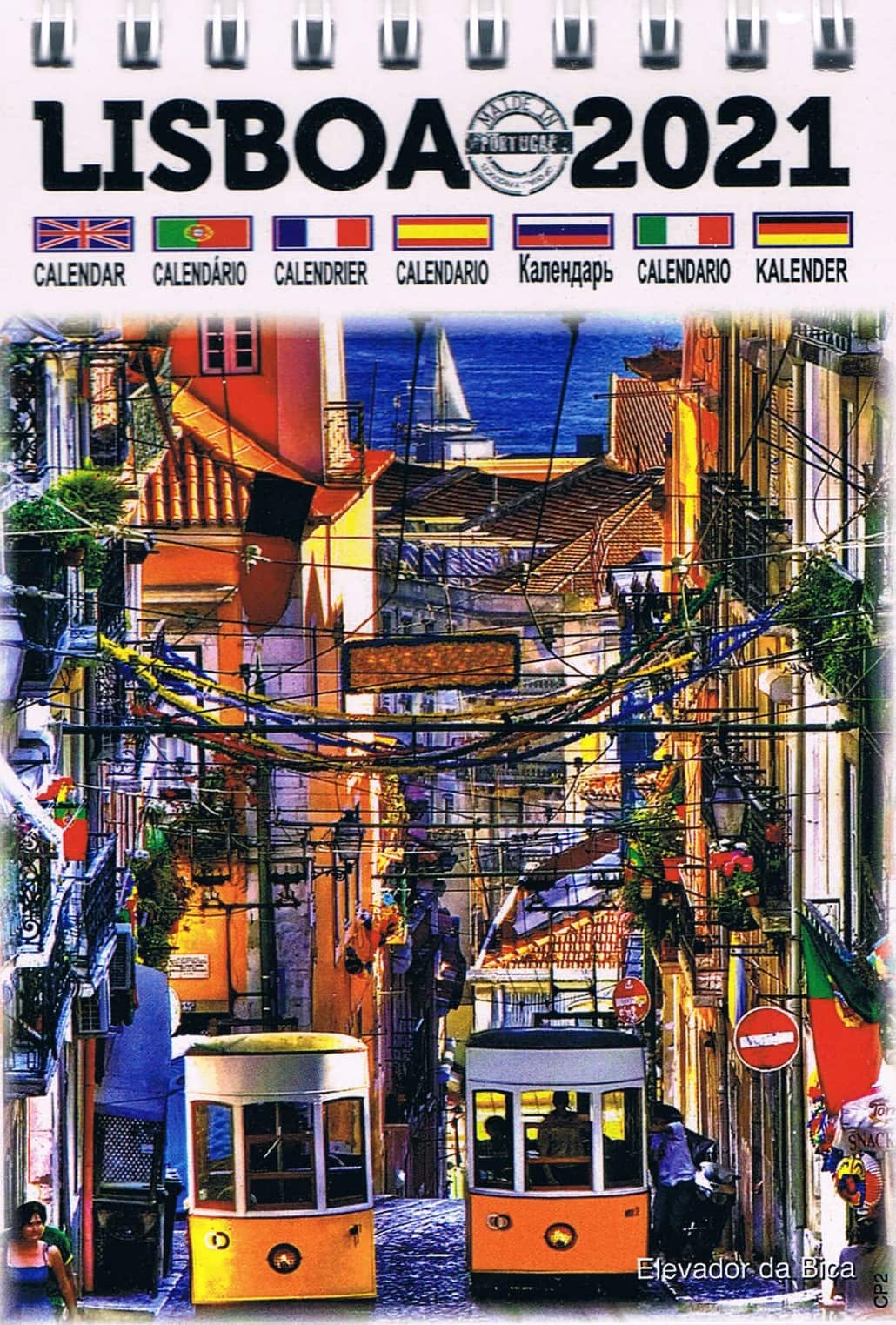 Bica Funicular Lisbon Desk Calendar 2021