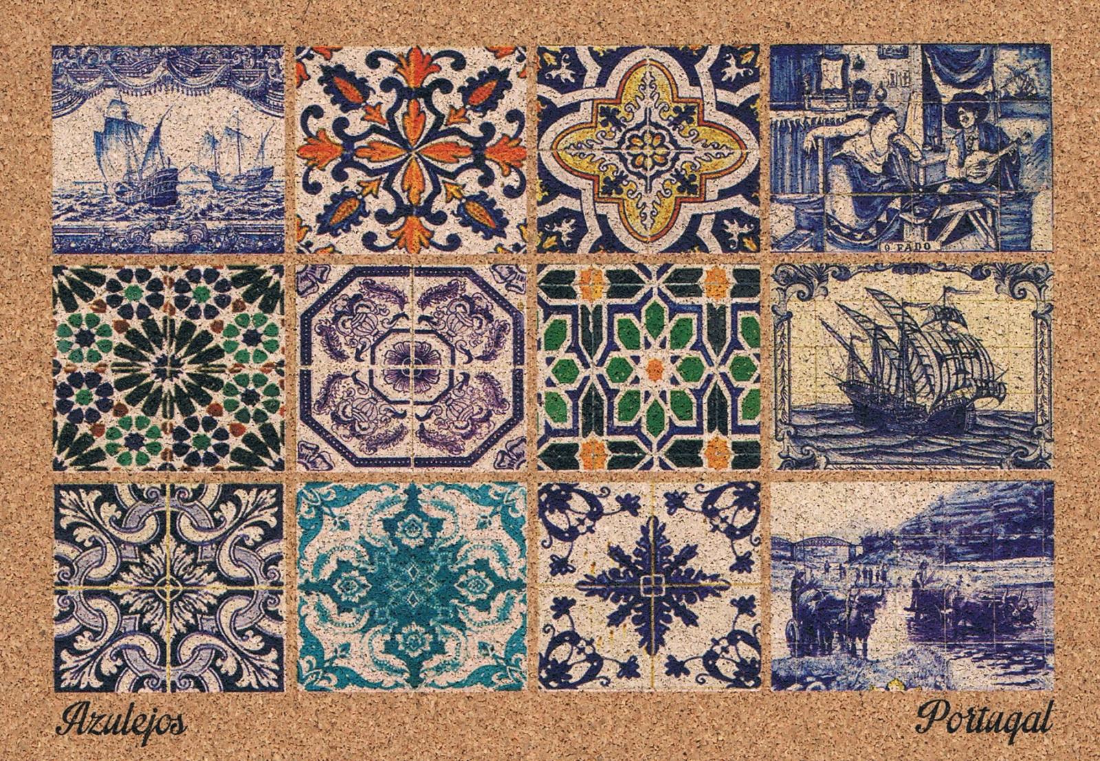 Portuguese Maritime History, Fado and Azulejos Cork Postcard