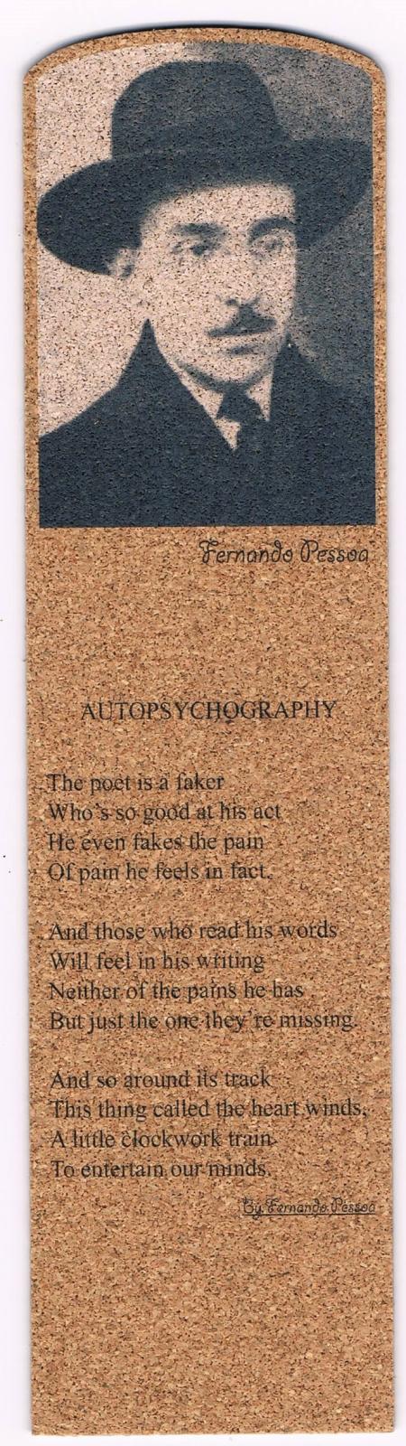 Fernando Pessoa Autopsychography Portrait Cork Bookmark