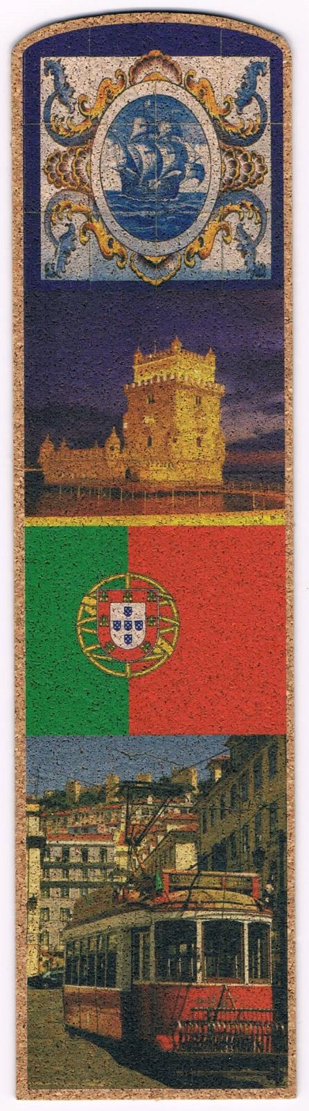 Portuguese Caravel, Belém Tower and Flag Cork Bookmark