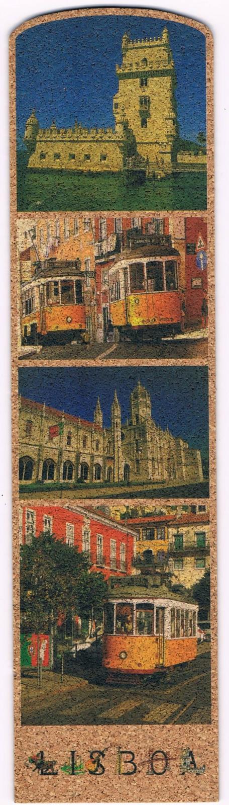 Belém Tower, Jerónimos and Lisbon Trams Cork Bookmark