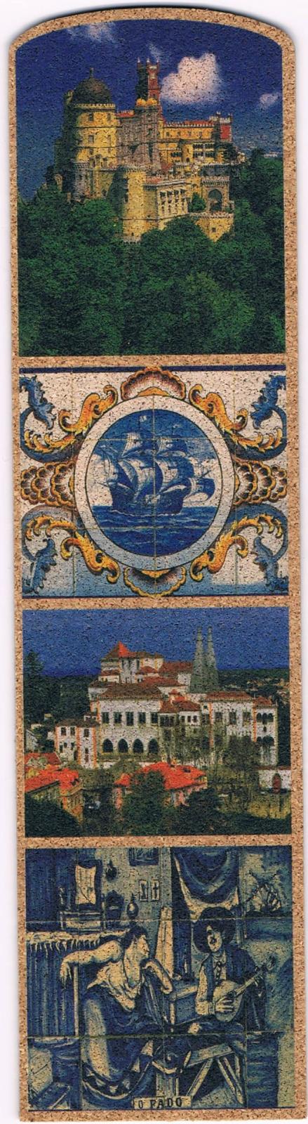 Sintra Pena Palace, Portuguese Caravel and Fado Cork Bookmark