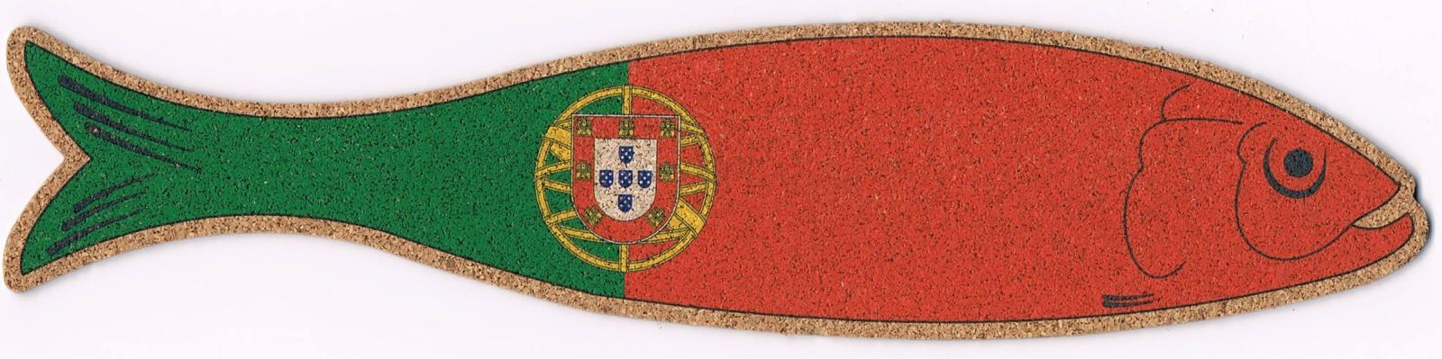 Portuguese Flag Sardine-Shaped Cork Bookmark