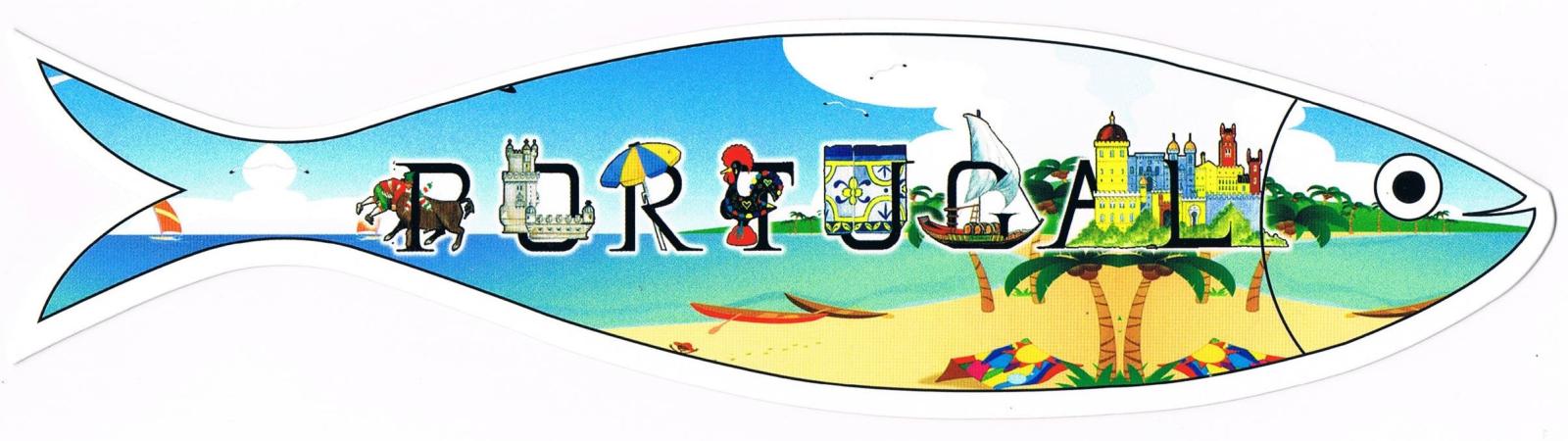 Portugal Sunny Beach Sardine-Shaped Premium Bookmark