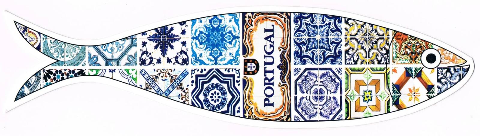 Portugal Multicolour Azulejo Mosaic Sardine-Shaped Premium Bookmark