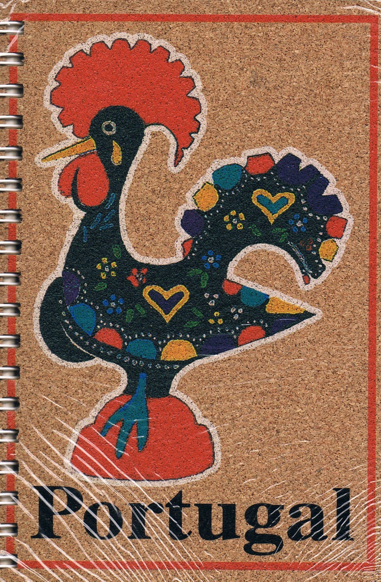 Galo de Barcelos Cork-Cover Spiral Notepad