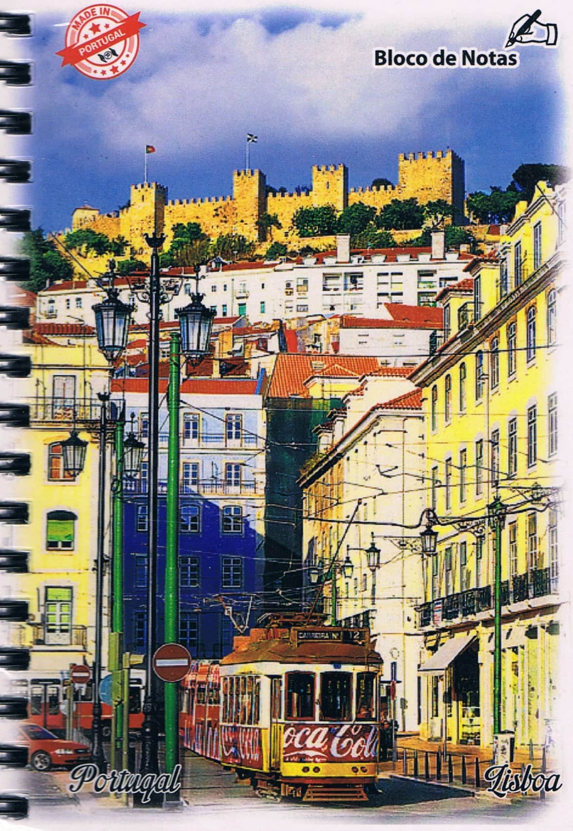 Lisbon São Jorge Castle & Tram Premium Spiral Notepad