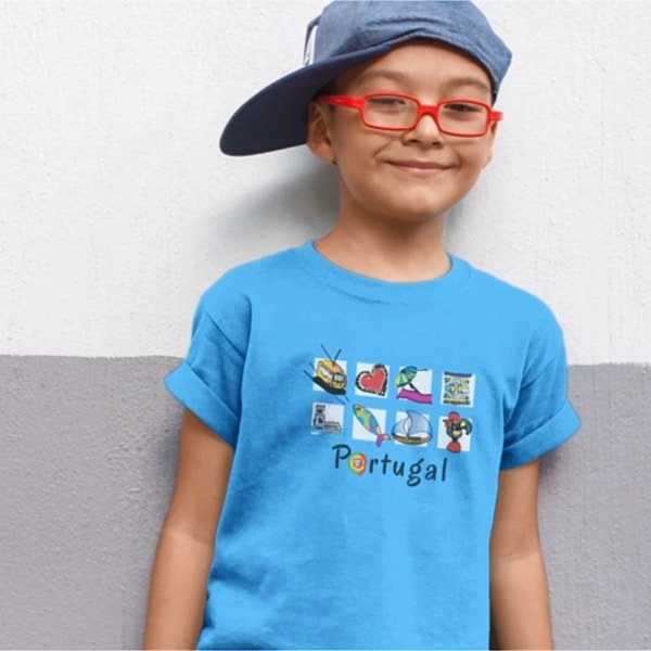 Portugal Icons Mosaic Kids' T-Shirt