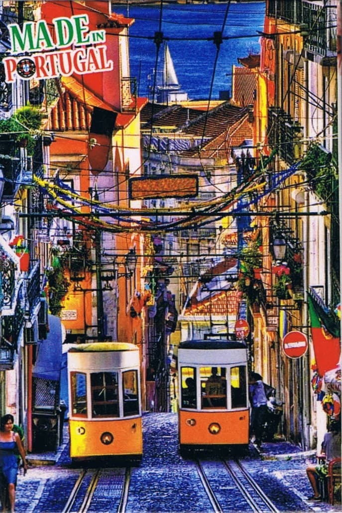 Lisbon Twin Trams Playing Cards