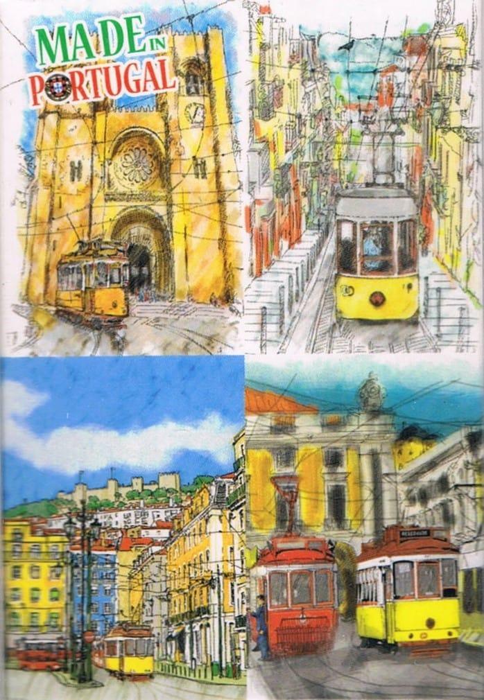 Lisbon Tram Watercolour Playing Cards