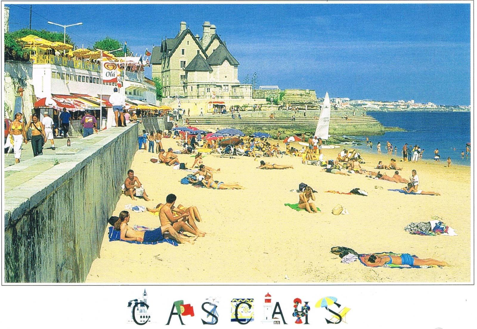 Praia da Conceição Cascais Beachfront Premium Postcard