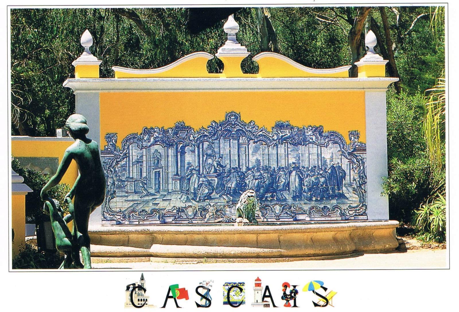 Condes de Castro Guimarães Museum Azulejo Panel Cascais Premium Postcard