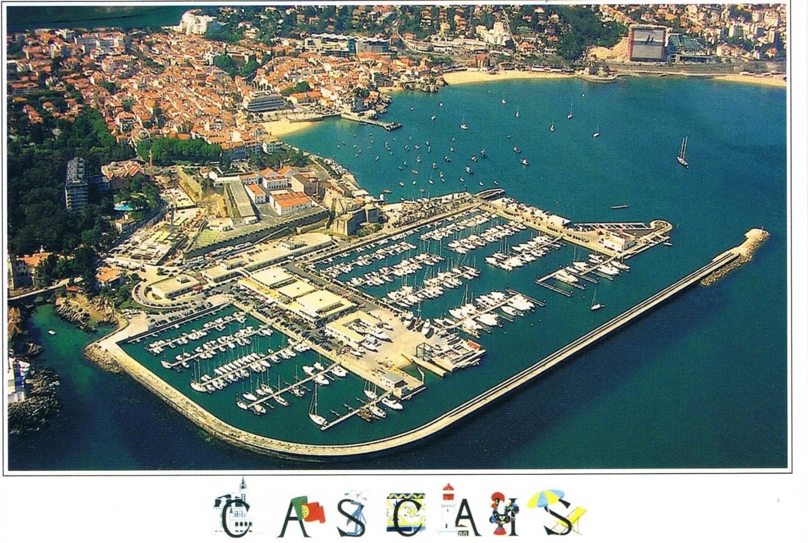 Cascais Marina and Harbour Aerial Panorama Premium Postcard