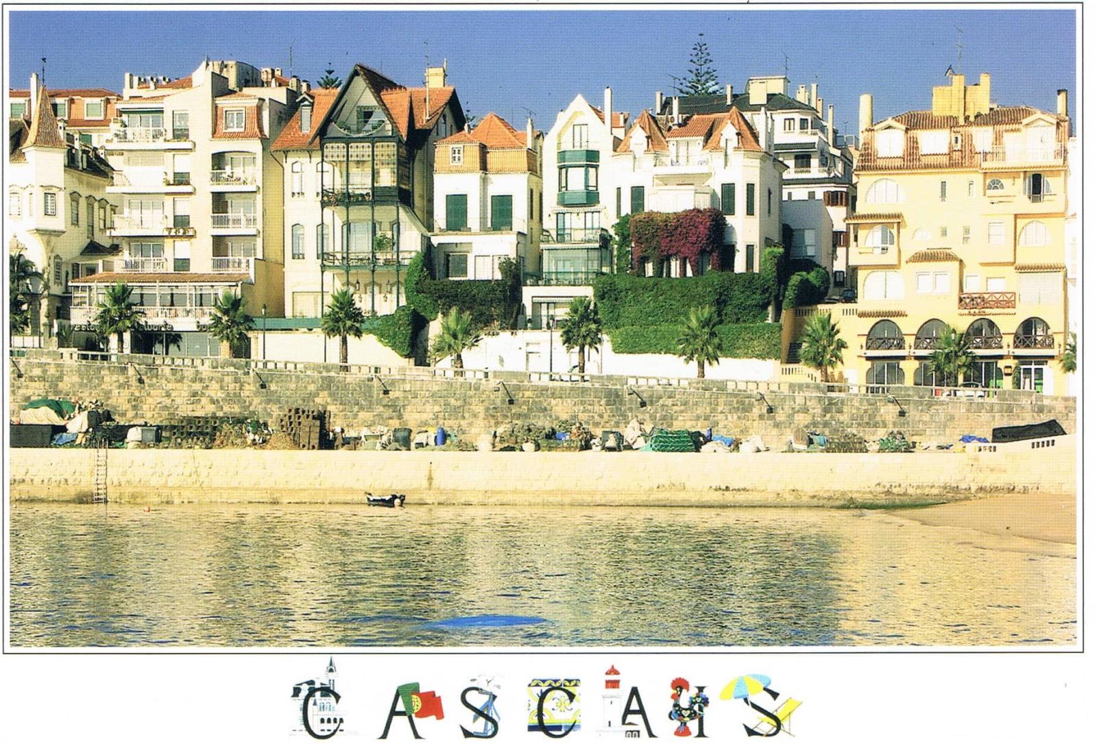Cascais Waterfront Houses and Beach Premium Postcard