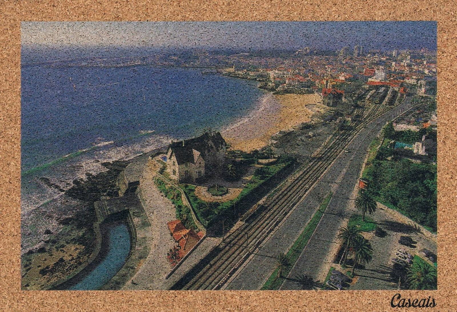 Cascais Aerial Coastline, Beach and Seafront Road Cork Postcard