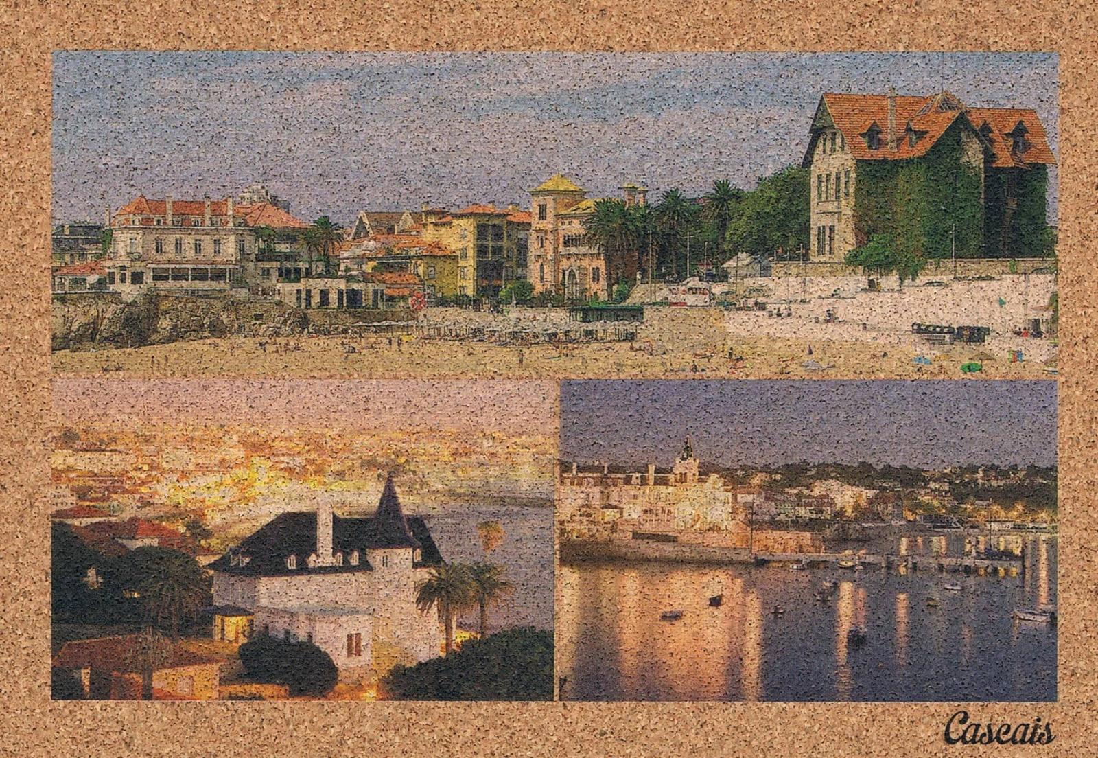 Cascais Beaches and Waterfront at Sunset Cork Postcard