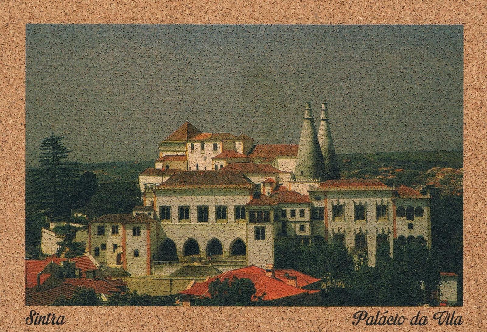 Sintra National Palace with Twin Chimneys Cork Postcard