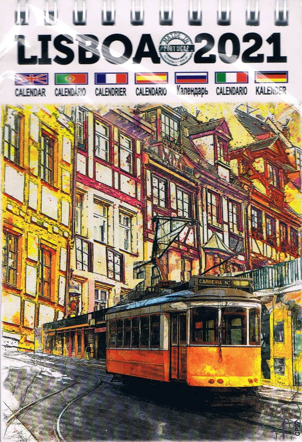 Painted Lisbon Tram Desk Calendar 2021 — CP-27