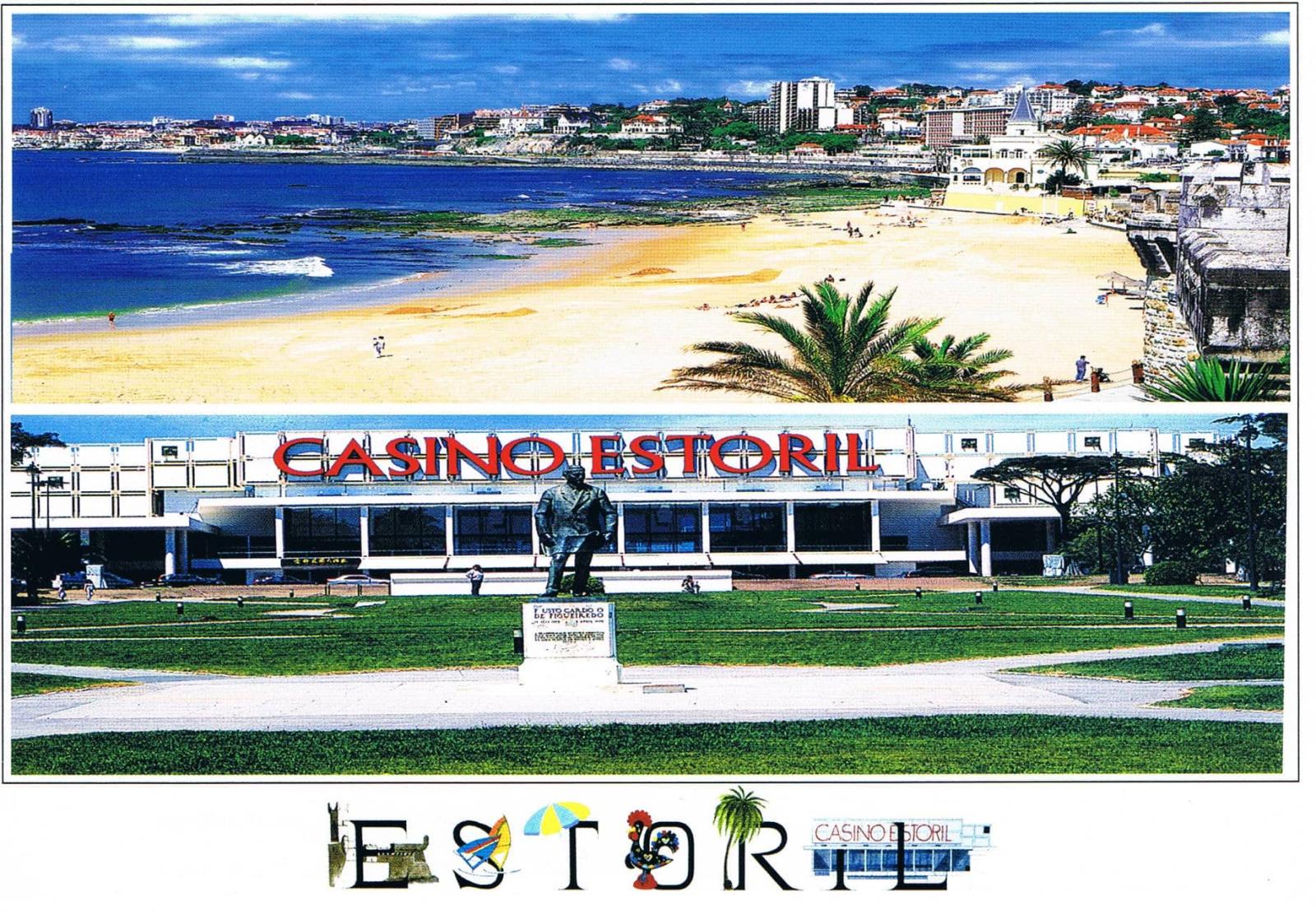 Estoril Tamariz Beach and Casino Two-View Premium Postcard
