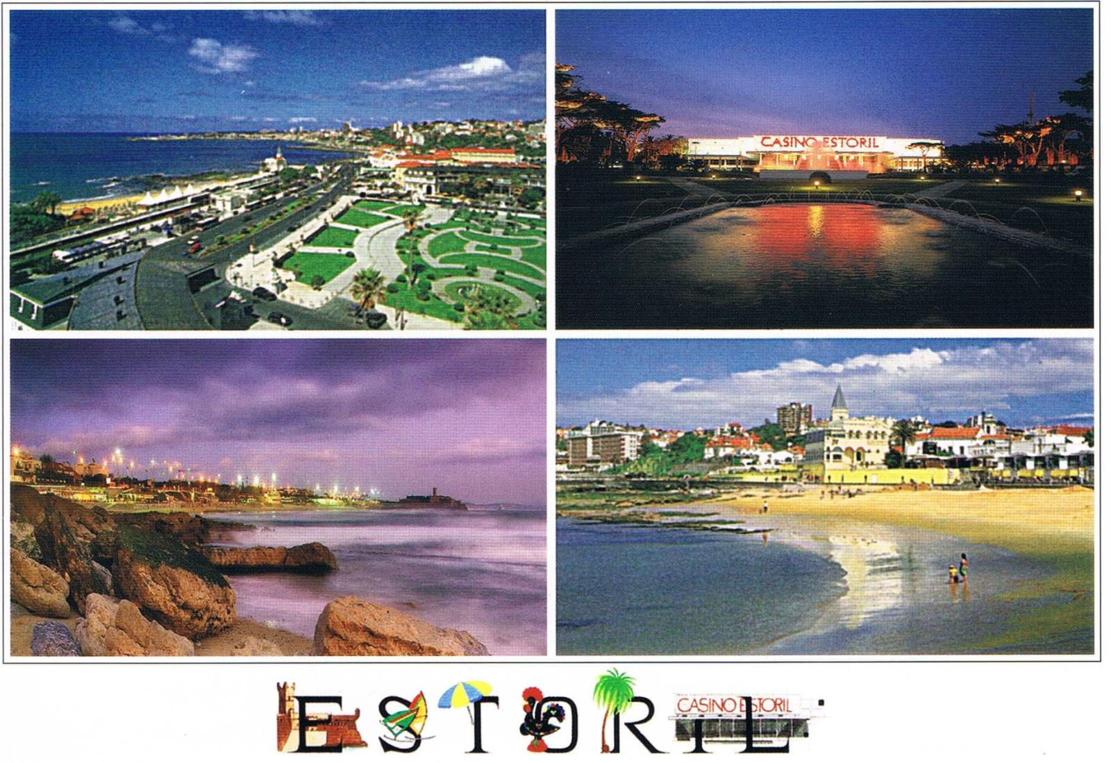 Estoril Four Views of Casino, Tamariz Beach and Coast Premium Postcard