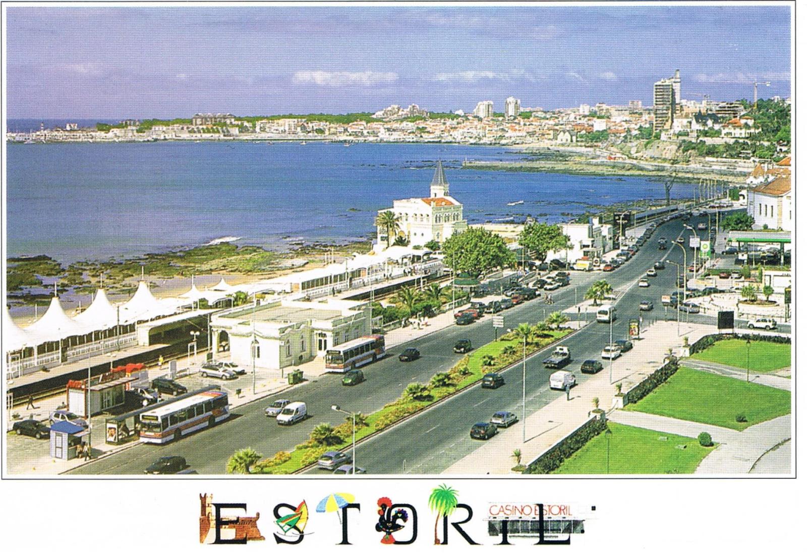 Estoril Panoramic Coast and Seafront Avenue Premium Postcard