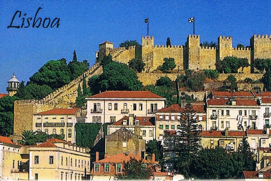 São Jorge Castle Lisbon Cityscape Premium Fridge Magnet