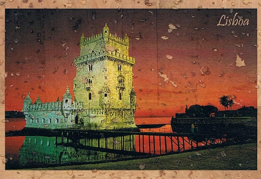 Belém Tower at Sunset Cork Fridge Magnet