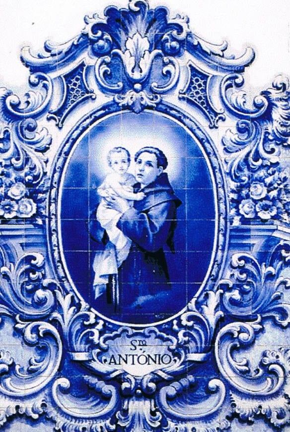 Saint Anthony Blue Azulejo Premium Fridge Magnet