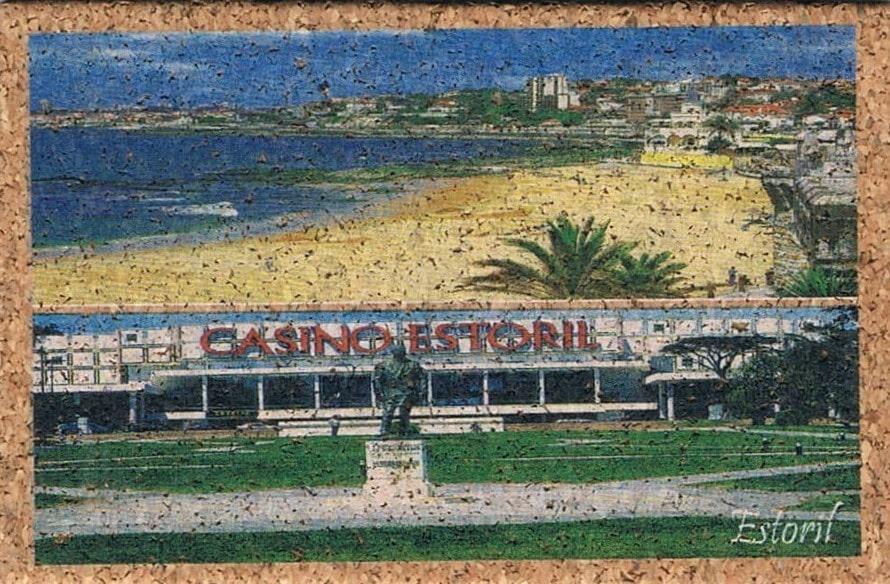 Estoril Beach and Casino Cork Fridge Magnet