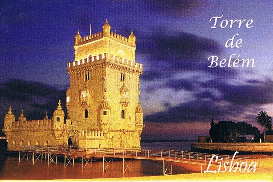 Belém Tower at Night Lisbon Premium Fridge Magnet