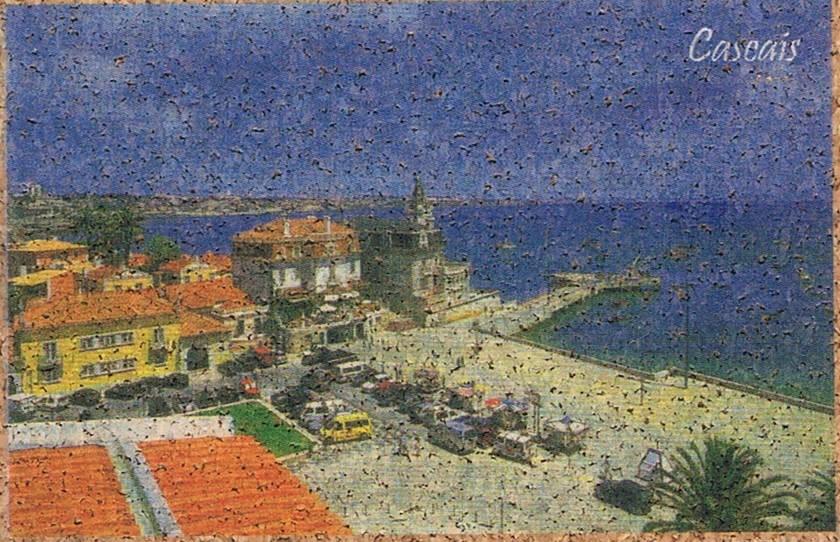 Cascais Bay and Waterfront Panorama Cork Fridge Magnet