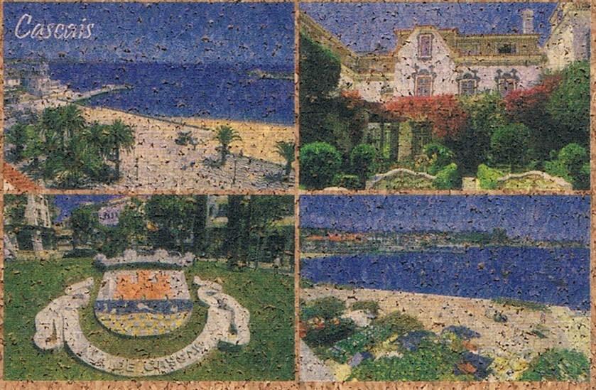 Cascais Beaches and Gardens Photo Collage Cork Fridge Magnet