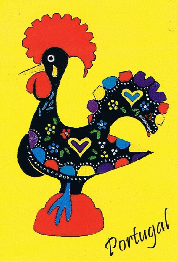 Colourful Galo de Barcelos Premium Fridge Magnet