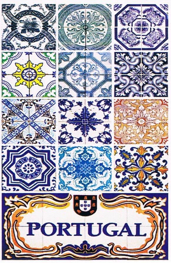 Portugal Blue Azulejo Patchwork Premium Fridge Magnet