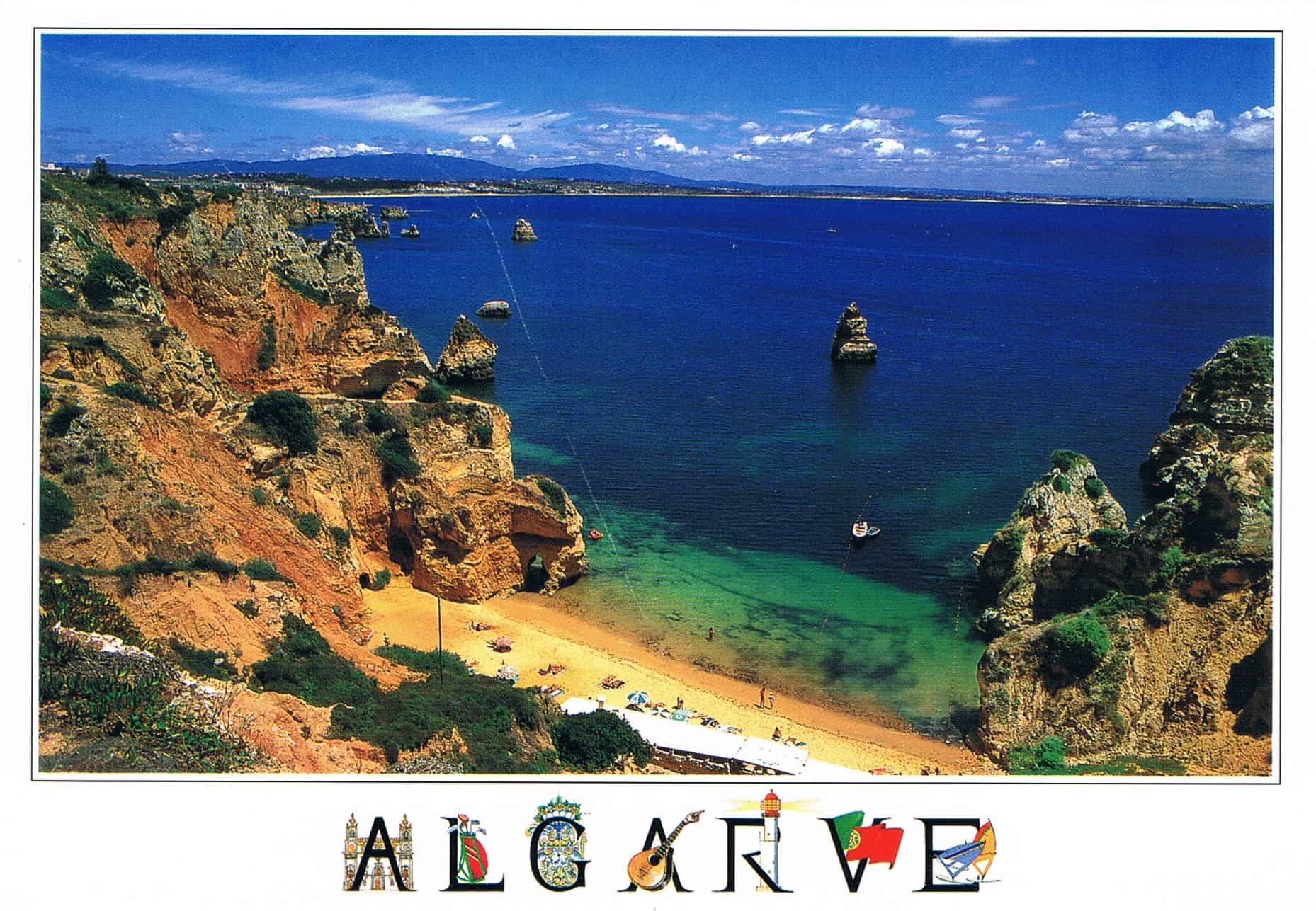 Praia do Camilo Lagos Coast Premium Postcard