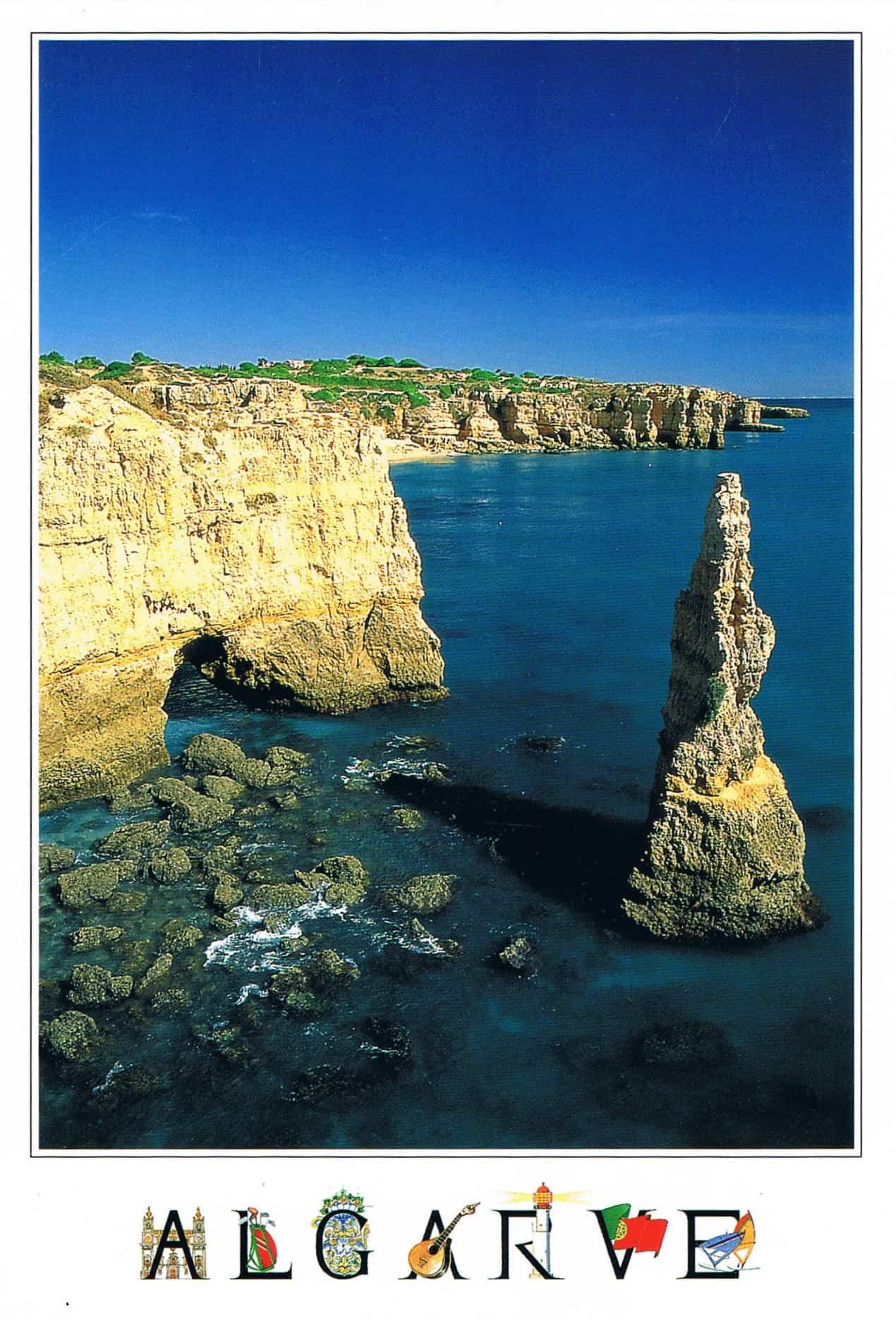 Algarve Coastal Rock Formations Premium Postcard