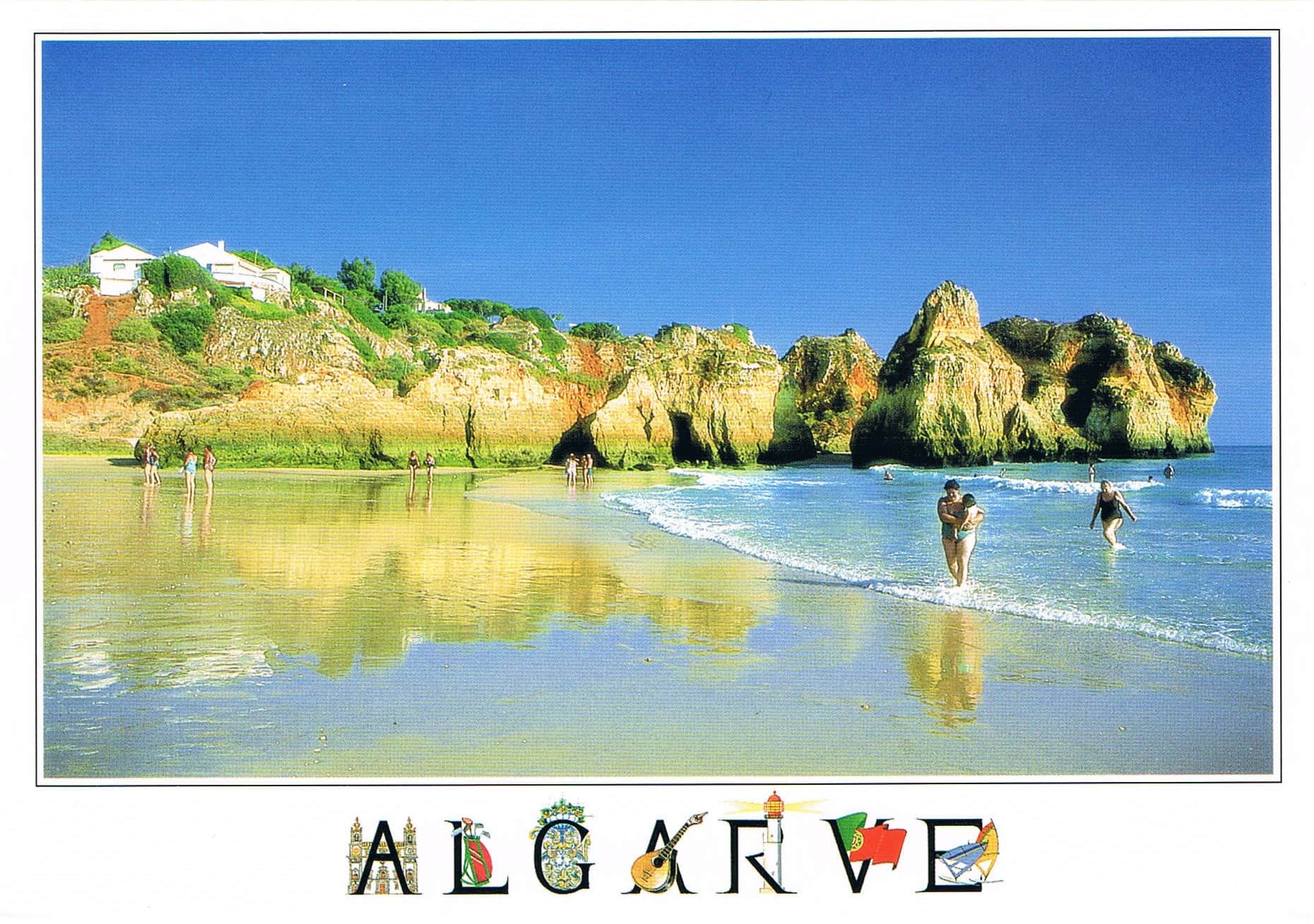 Alvor Sandy Beach Algarve Premium Postcard