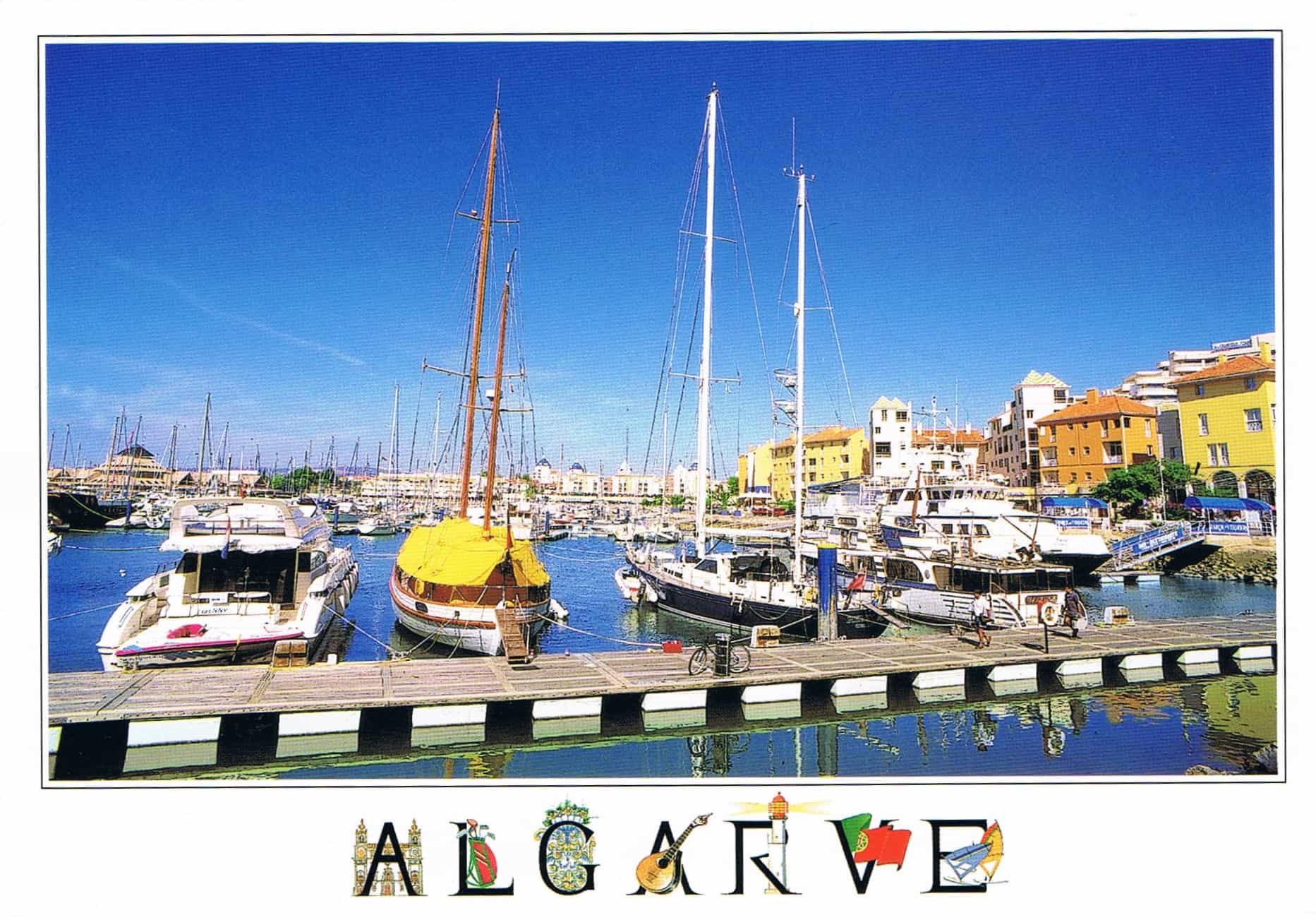 Vilamoura Marina Boats Premium Postcard
