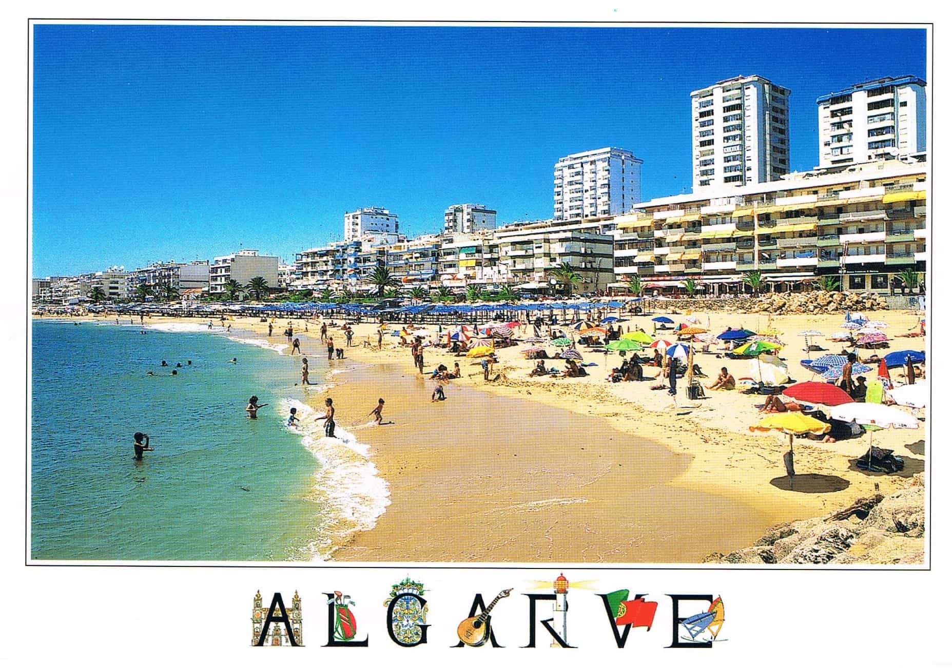 Quarteira Beachfront Algarve Premium Postcard