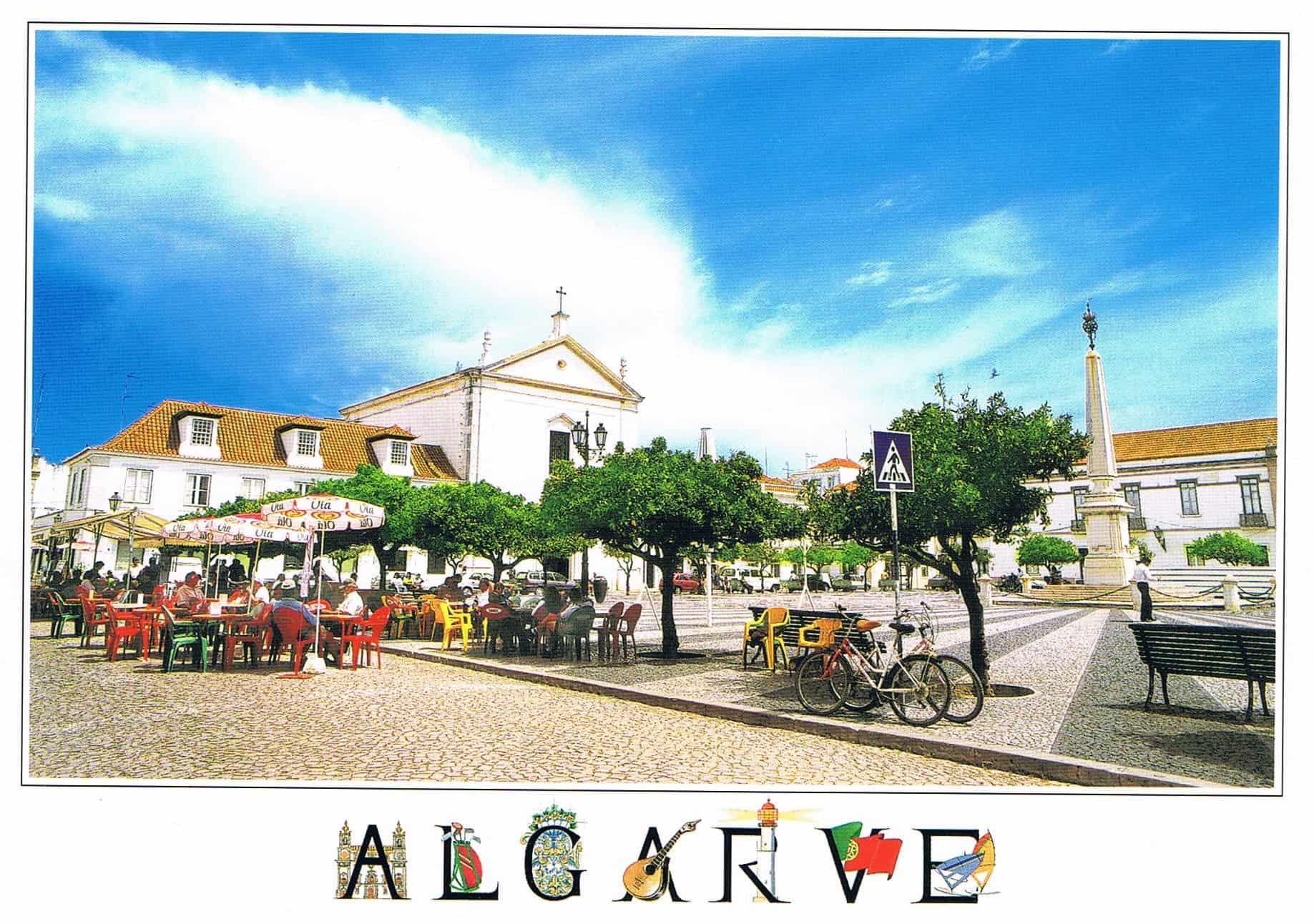 Vila Real de Santo António Church Square Premium Postcard