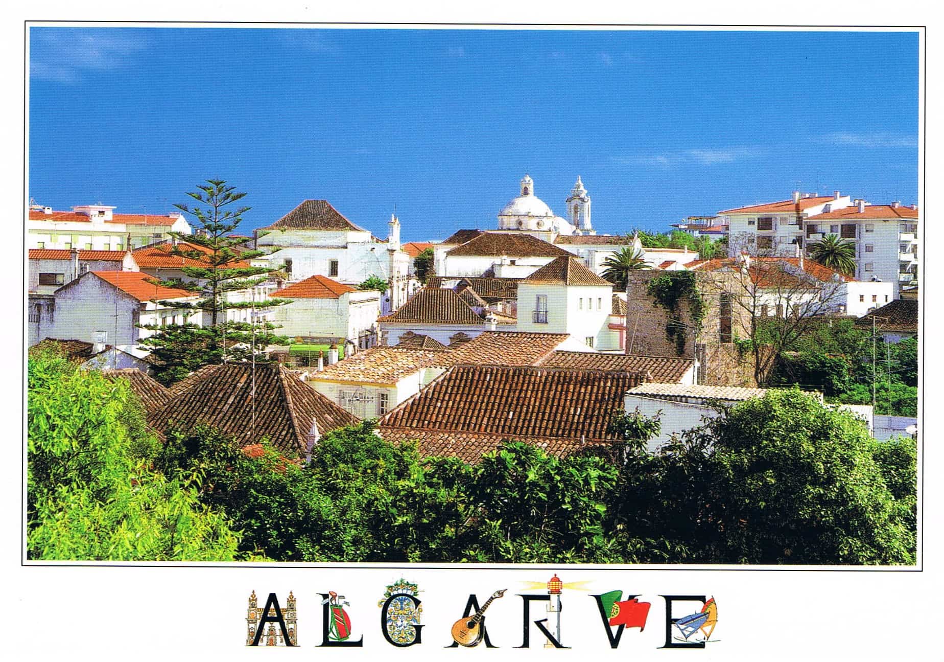 Tavira Old Town Algarve Premium Postcard