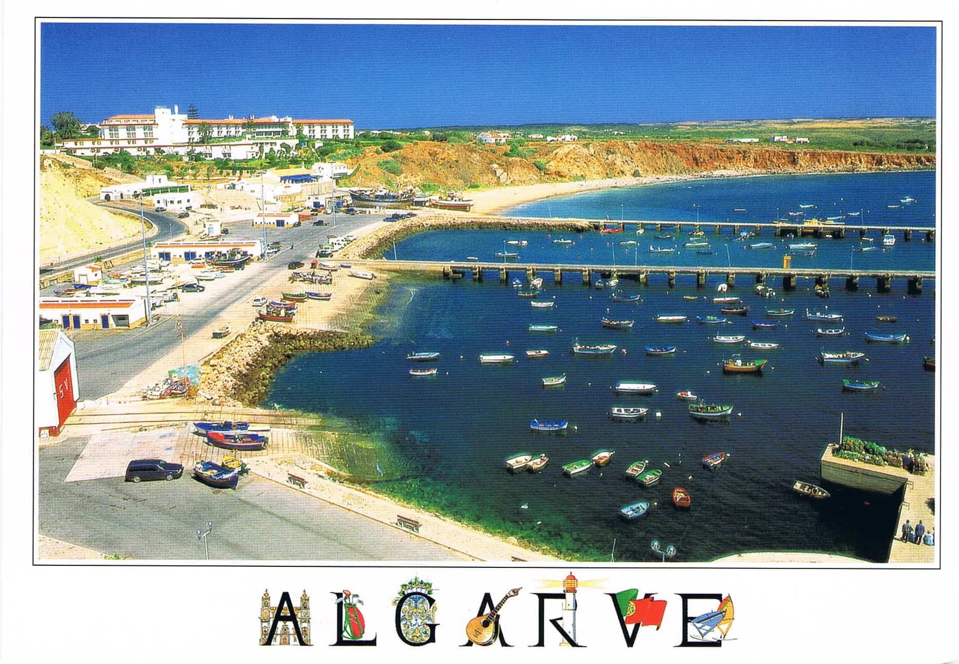 Sagres Fishing Harbour and Piers Premium Postcard
