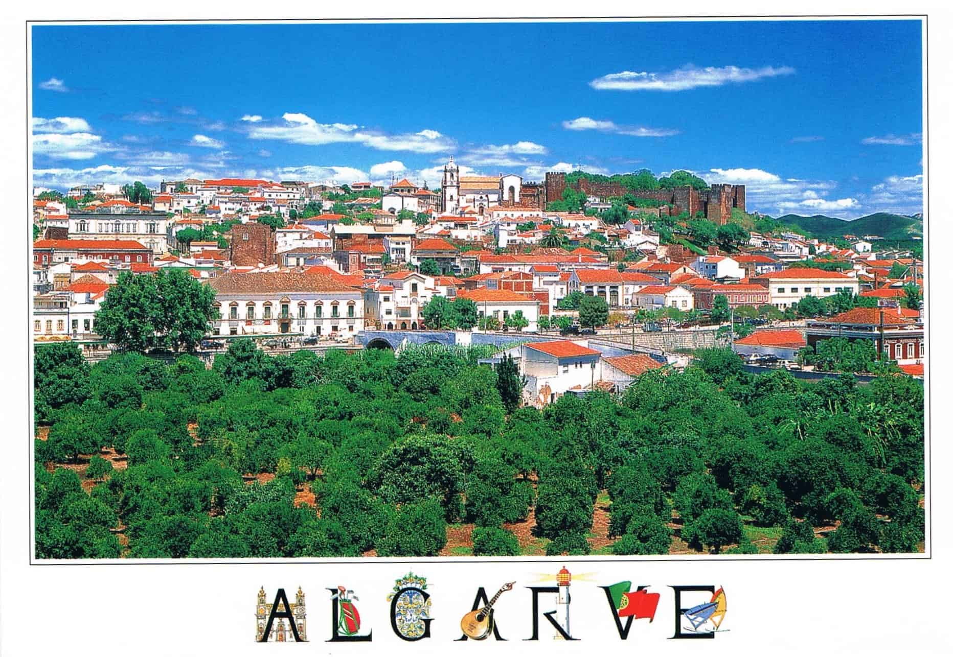 Silves Castle and Historic Town Panorama Premium Postcard