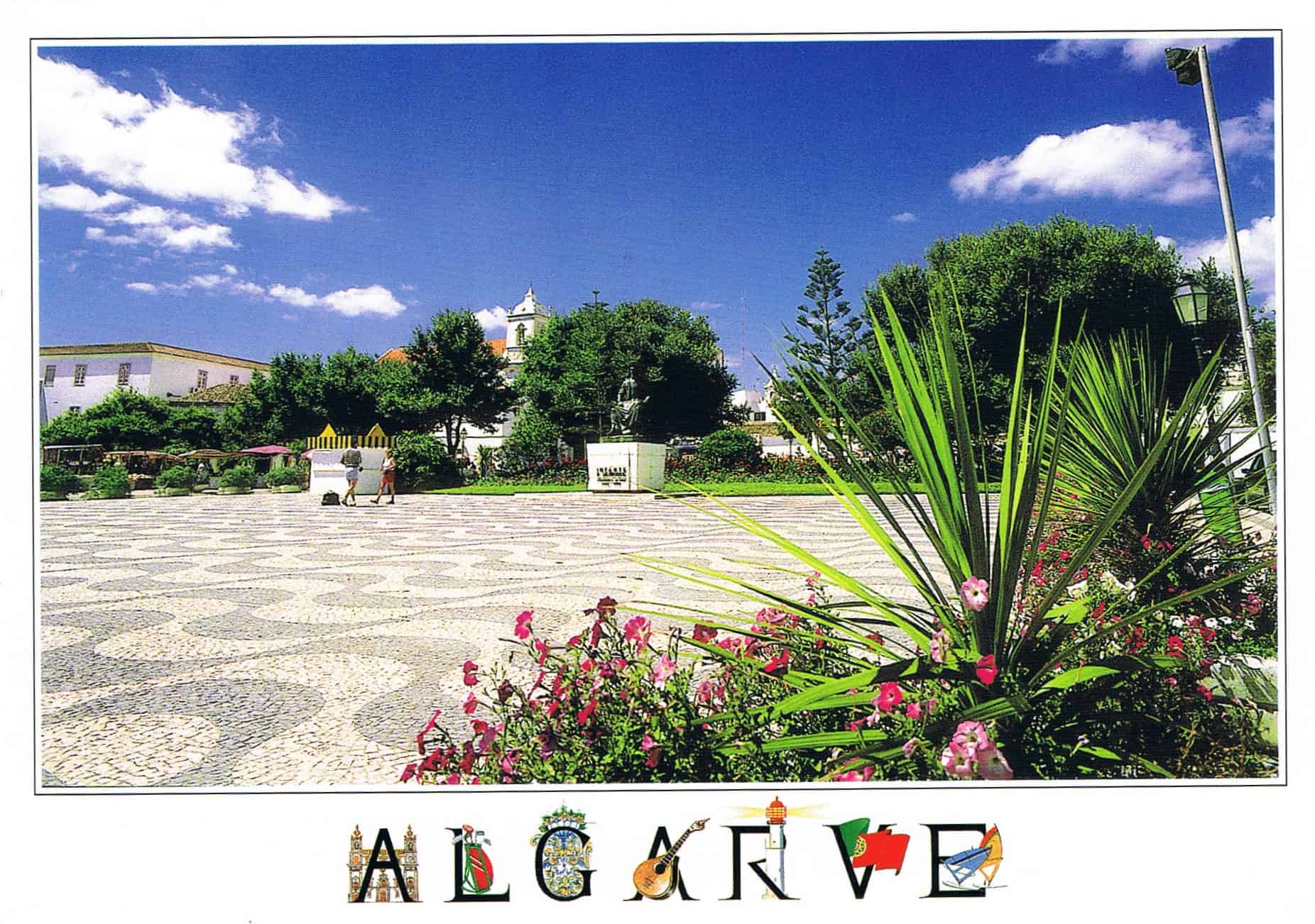 Vila Real de Santo António Garden Square Premium Postcard