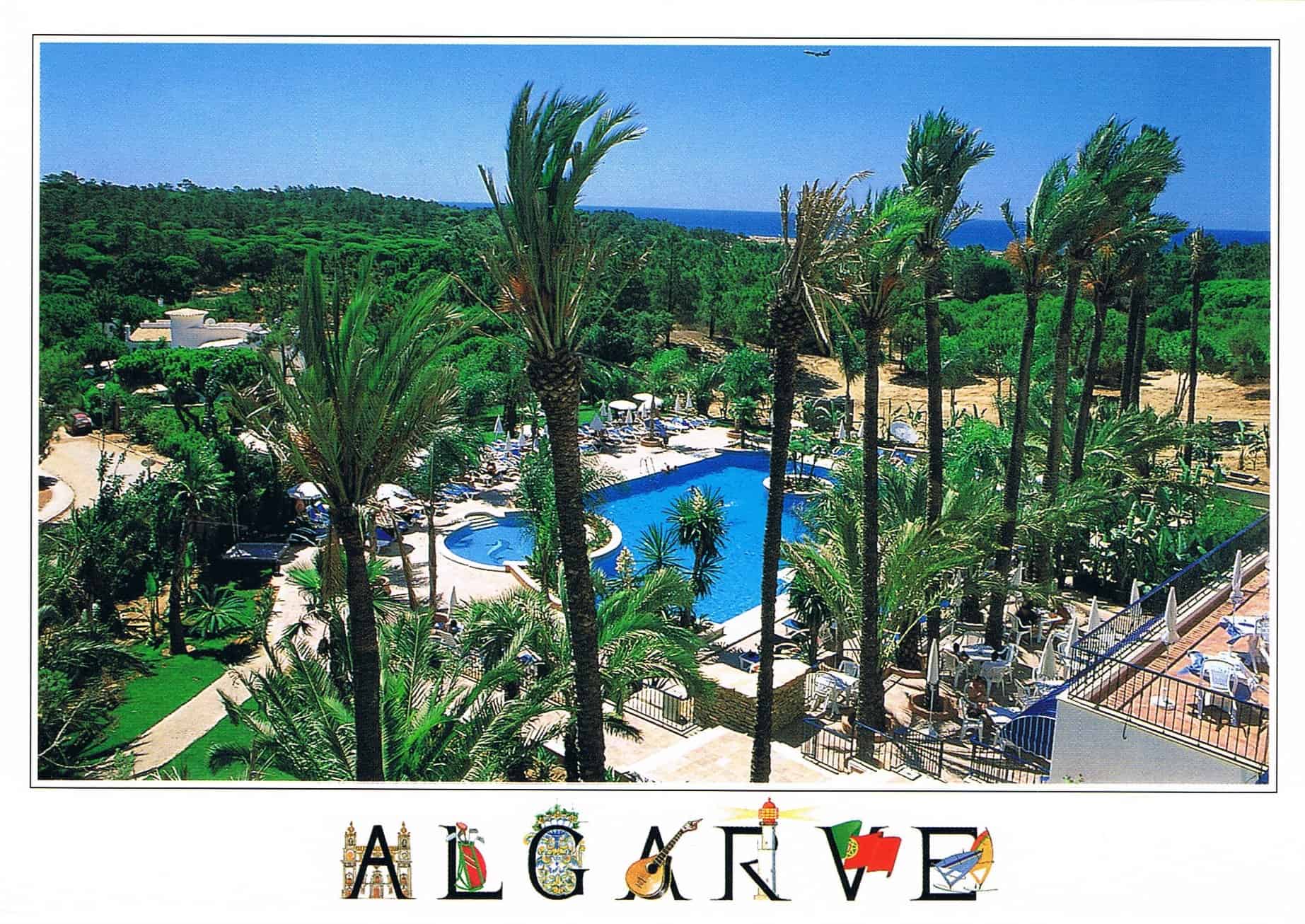 Albufeira Campsite Tropical Swimming Pool Premium Postcard