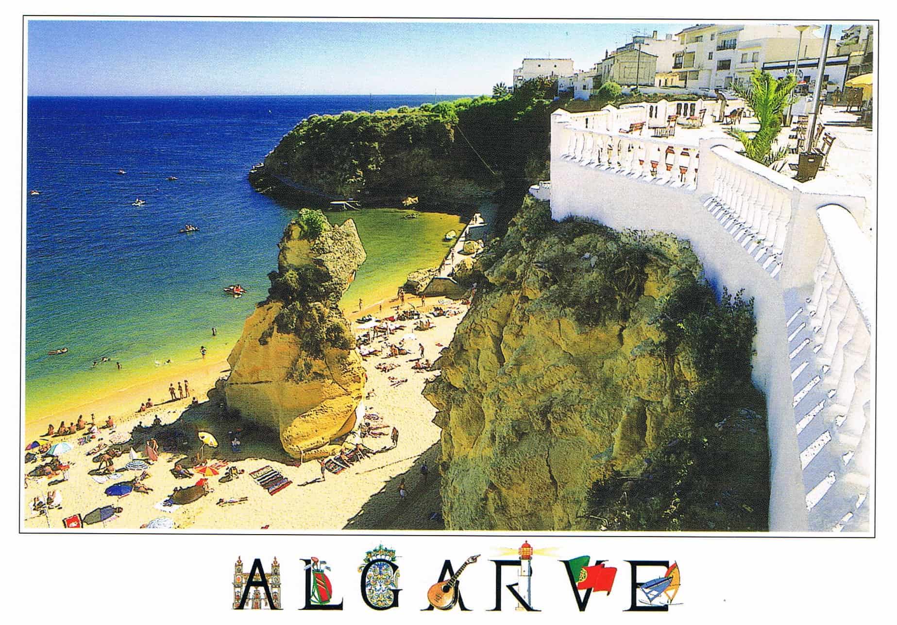 Albufeira Coastal Beach Premium Postcard