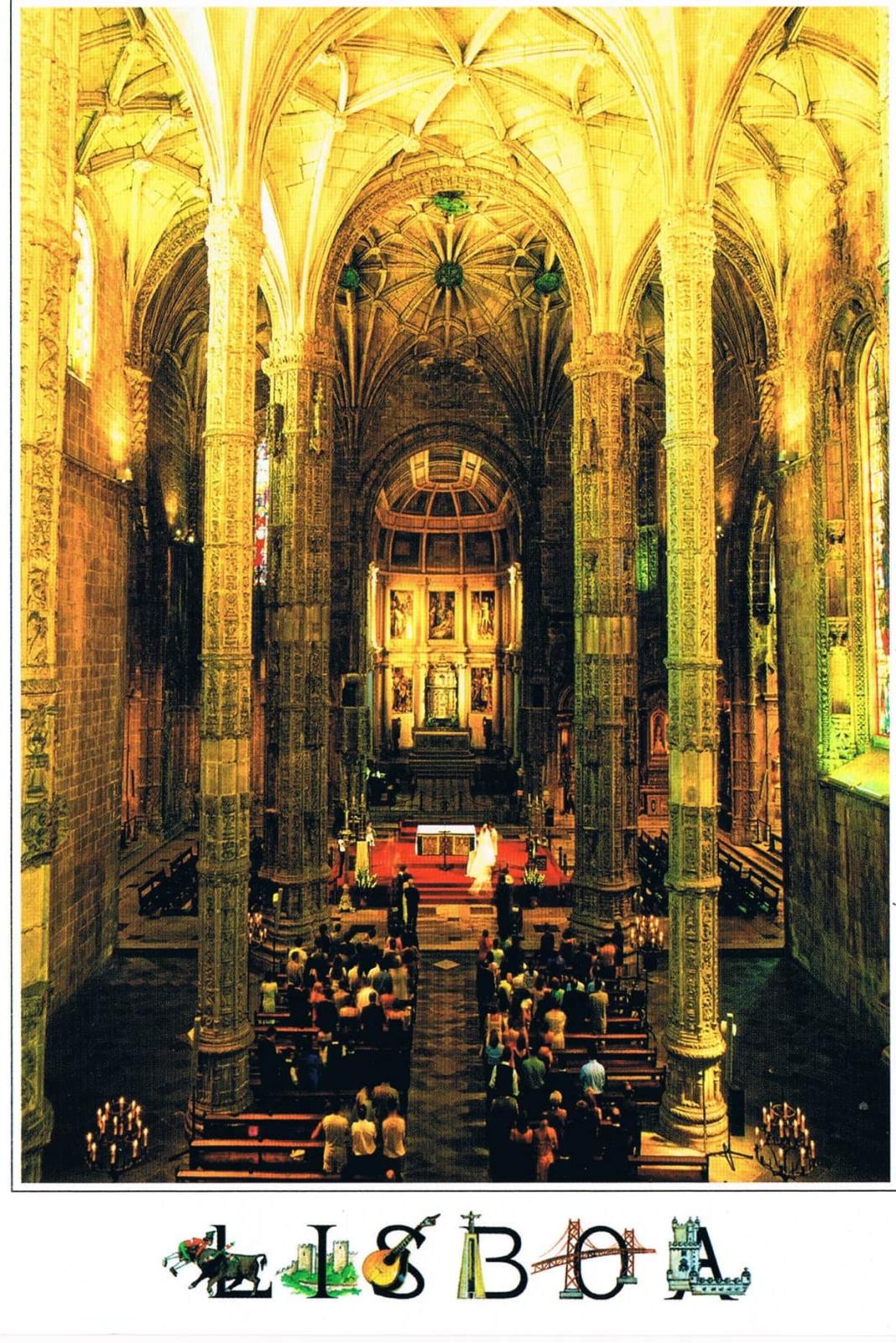 Jerónimos Monastery Church Interior Lisbon Premium Postcard
